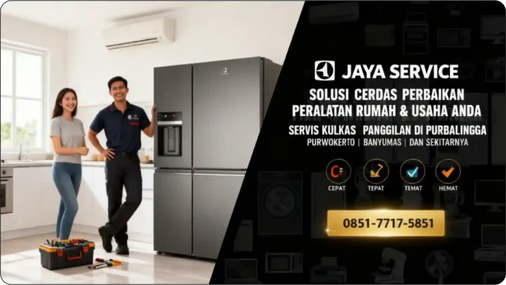 Service kulkas tidak dingin oleh JAYA SERVICE di Banyumas