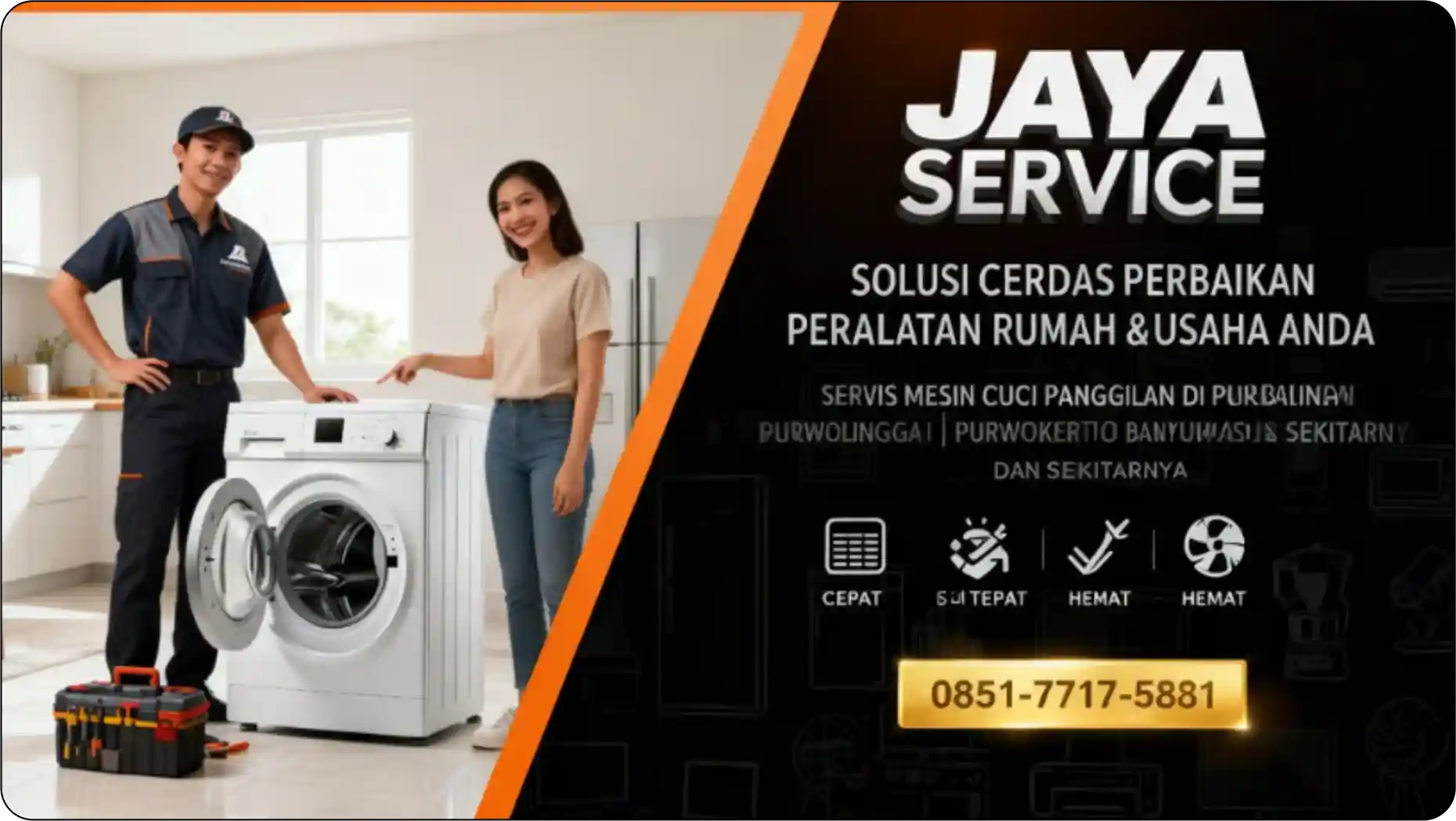 Perbaikan motor mesin cuci di Purbalingga โ JAYA SERVICE mengganti kapasitor dan motor mesin cuci rusak