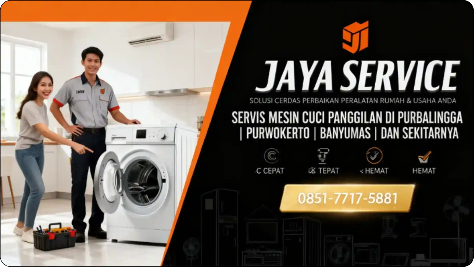 Mesin cuci setelah diservice JAYA SERVICE โ putaran normal, tidak bocor, siap digunakan โ service mesin cuci Purbalingga terbaik