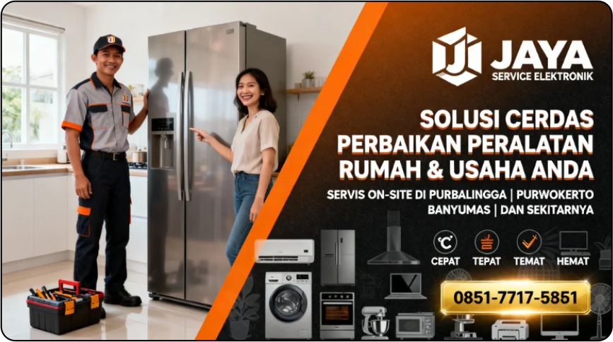 Teknisi ahli kami siap datang ke rumah Anda di Purbalingga, Purwokerto, Banyumas - Hubungi 0851-7717-5851